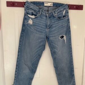 Garage Women's Light Blue Ripped Girlfriend Jeans size 1
